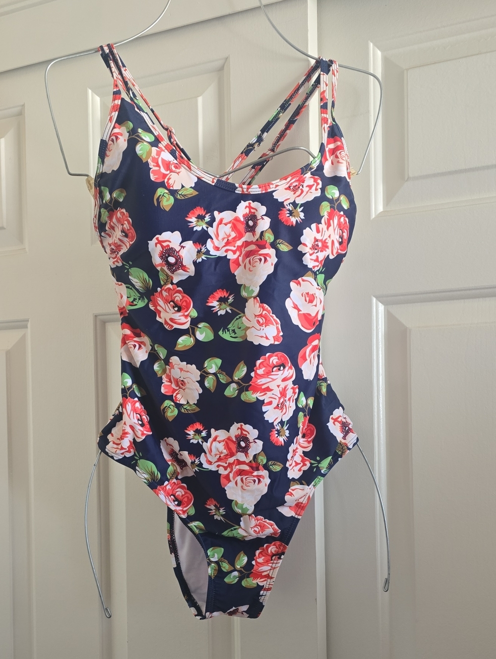 Floral Navy Girls' One-Piece Swimsuit
